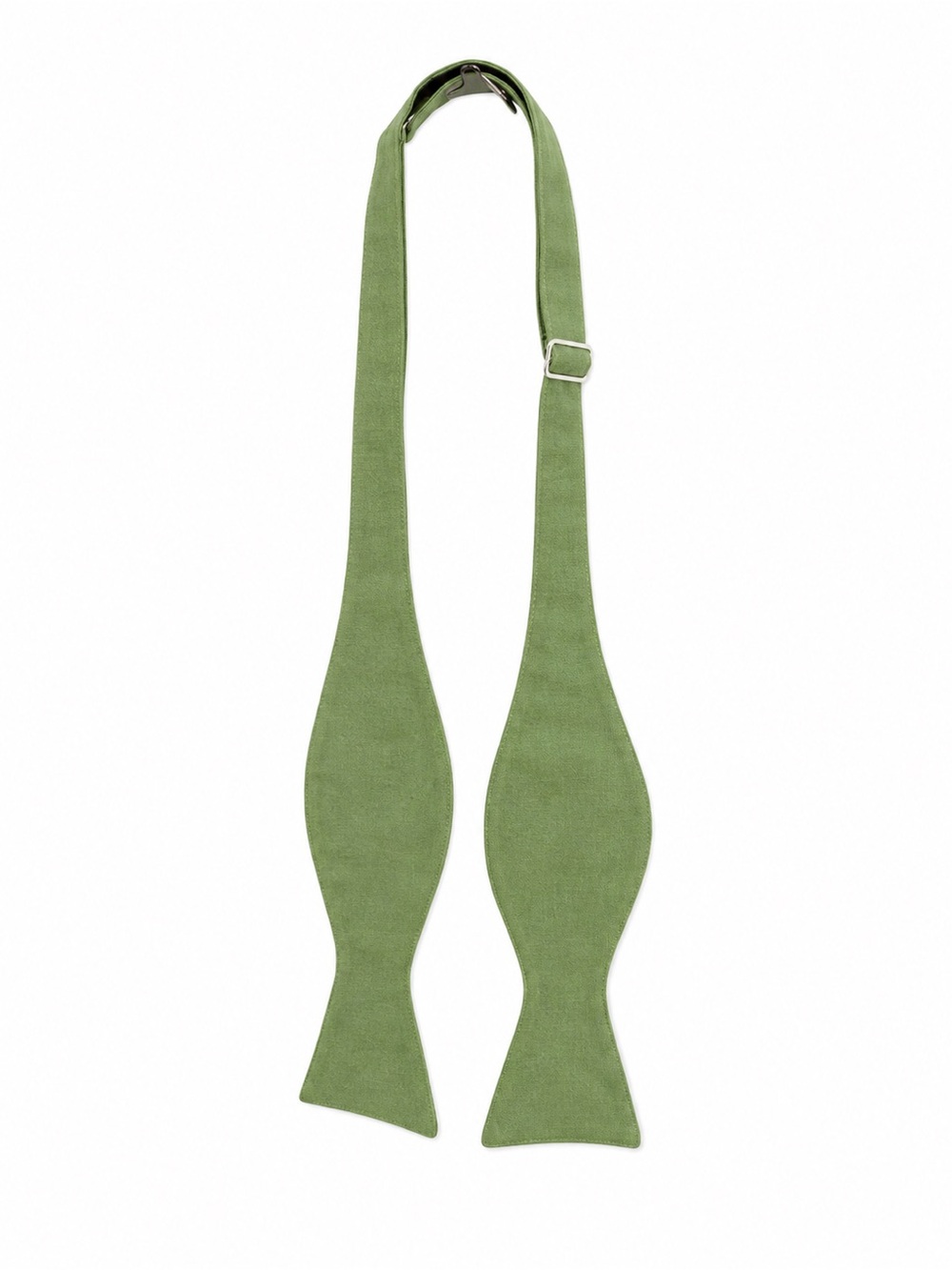 Olive Green Self-Tie Bow Tie for Kids